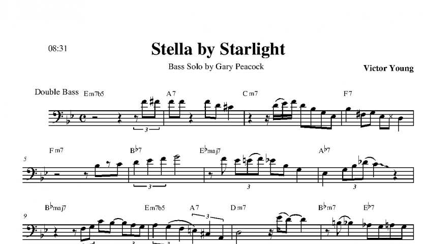 keith jarrett stella by starlight transcription