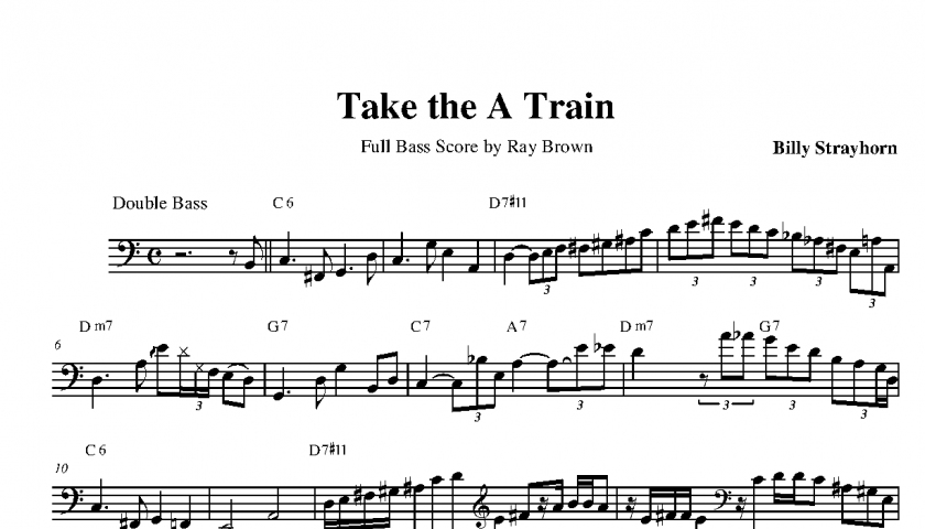 jazz bass transcriptions