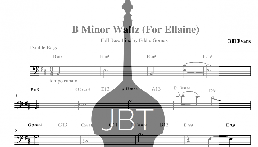 B Minor Waltz (for Ellaine) - Eddie Gomez Full Score | Jazz Bass ...